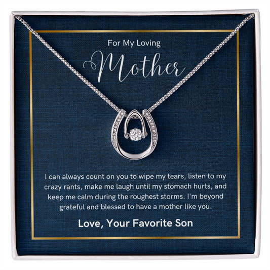 Always Count On You Lucky In Love Necklace For Mother Love Son