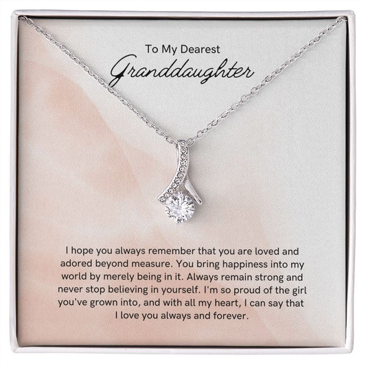 Always Remember Alluring Beauty Necklace For Granddaughter