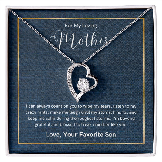 Always Count On You Forever Love Necklace For Mother Love Son